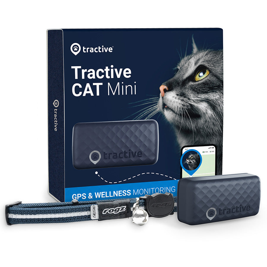 Tractive Smart GPS Cat Tracker – Real-Time Location & Activity Monitor, Black