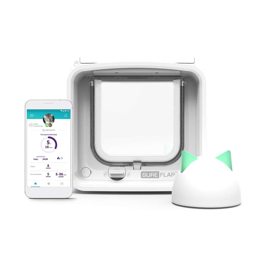 SureFlap Connect Microchip Cat Flap with Hub – White