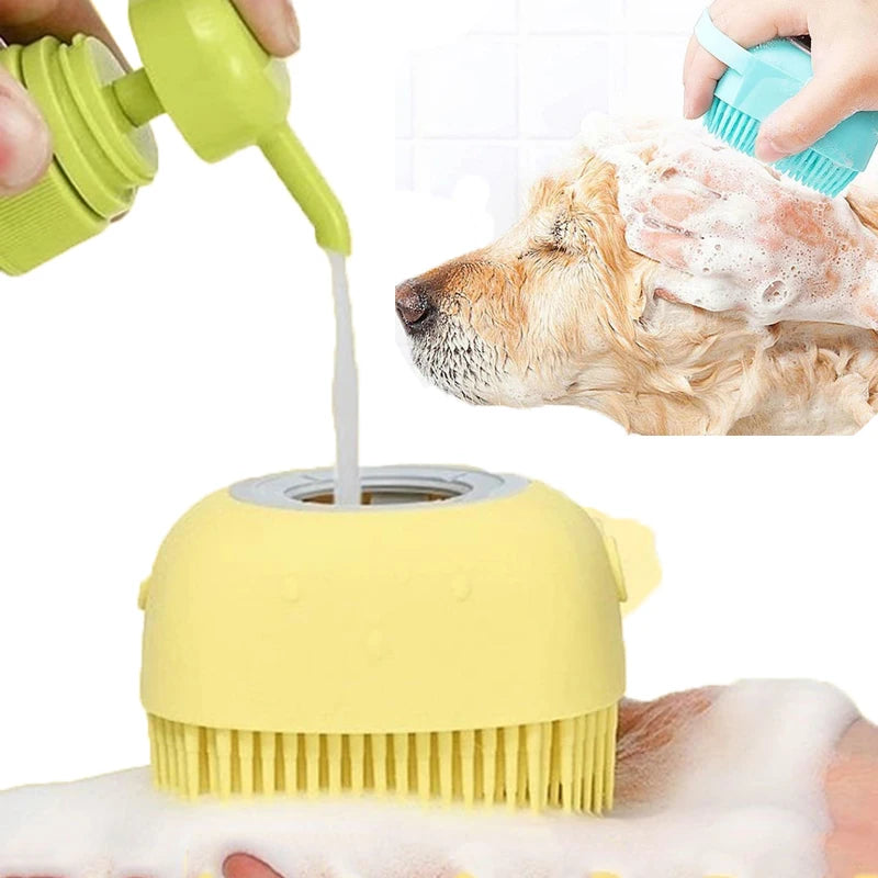 Comfortable Cleaning: Bathroom Dog Bath Brush Gloves – Safe and Effective Grooming Tool!